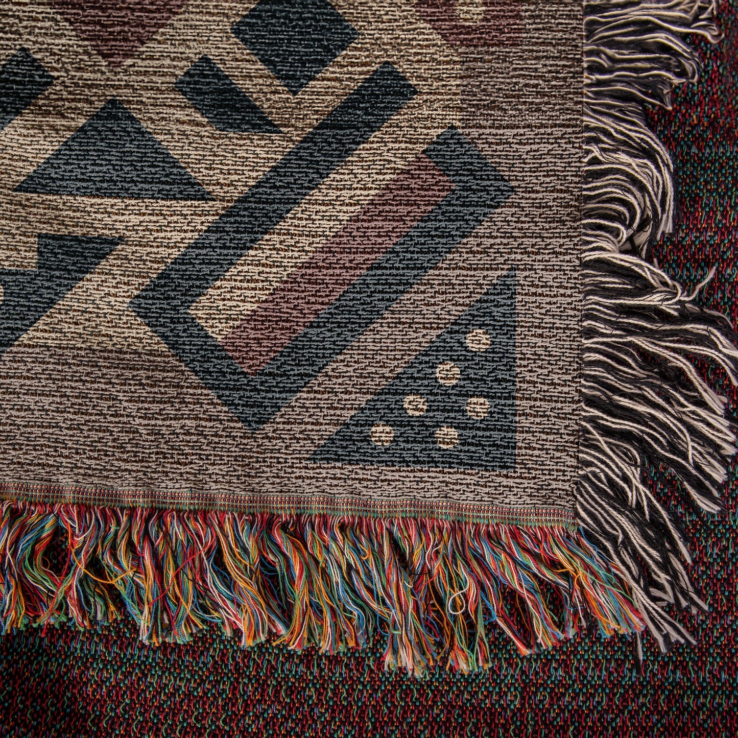 Geometric Patterns Woven Throw Blanket