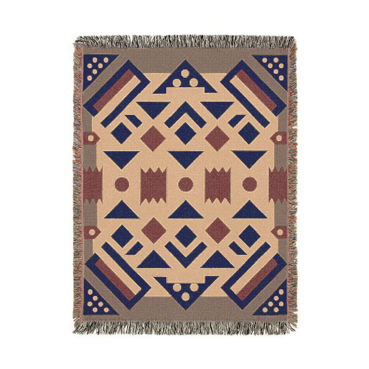 Geometric Patterns Woven Throw Blanket
