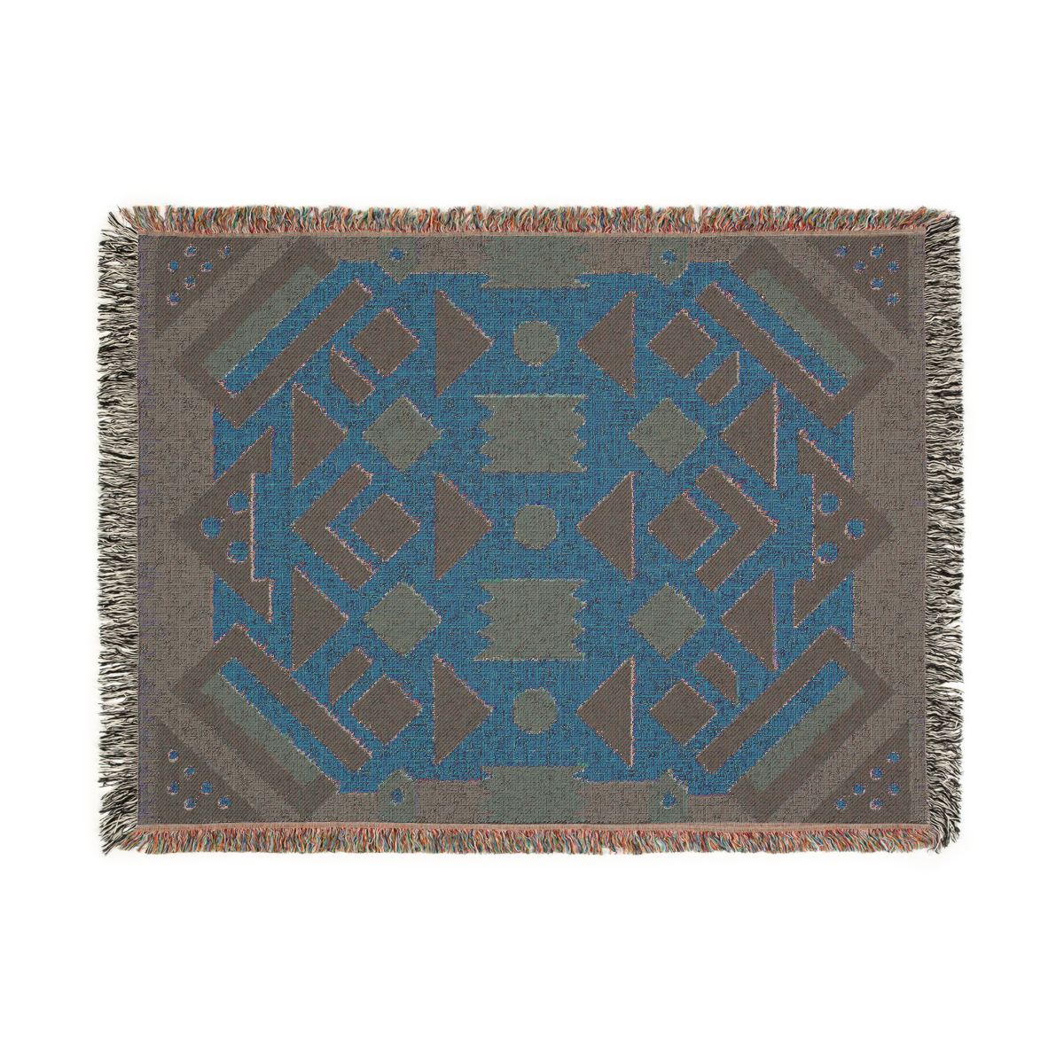 Geometric Patterns Woven Throw Blanket