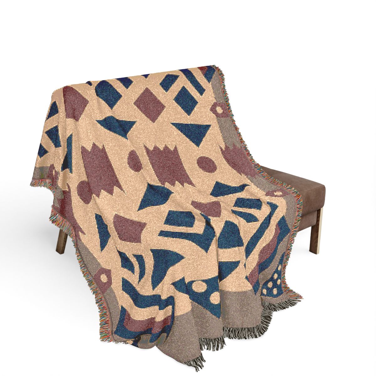 Geometric Patterns Woven Throw Blanket