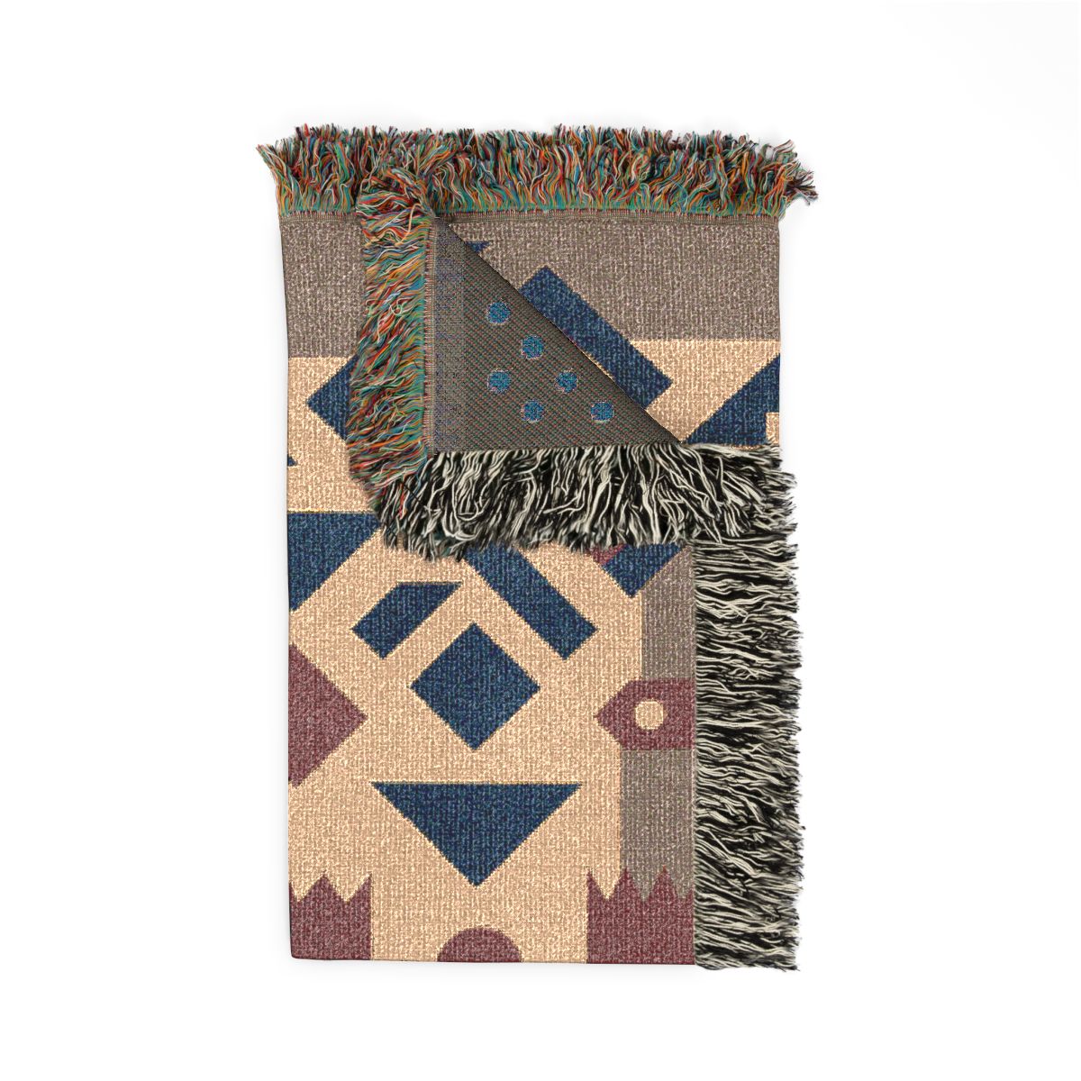 Geometric Patterns Woven Throw Blanket