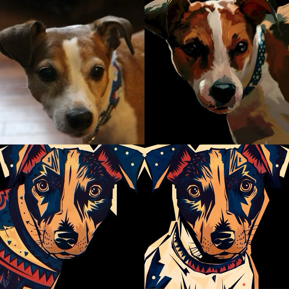 African-Inspired Pet Cartoon