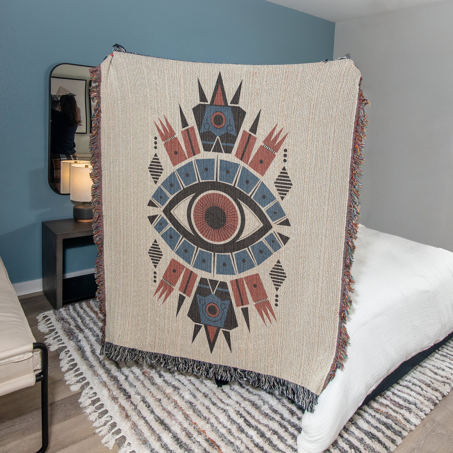 Mystical Eyes Woven Throw Blanket