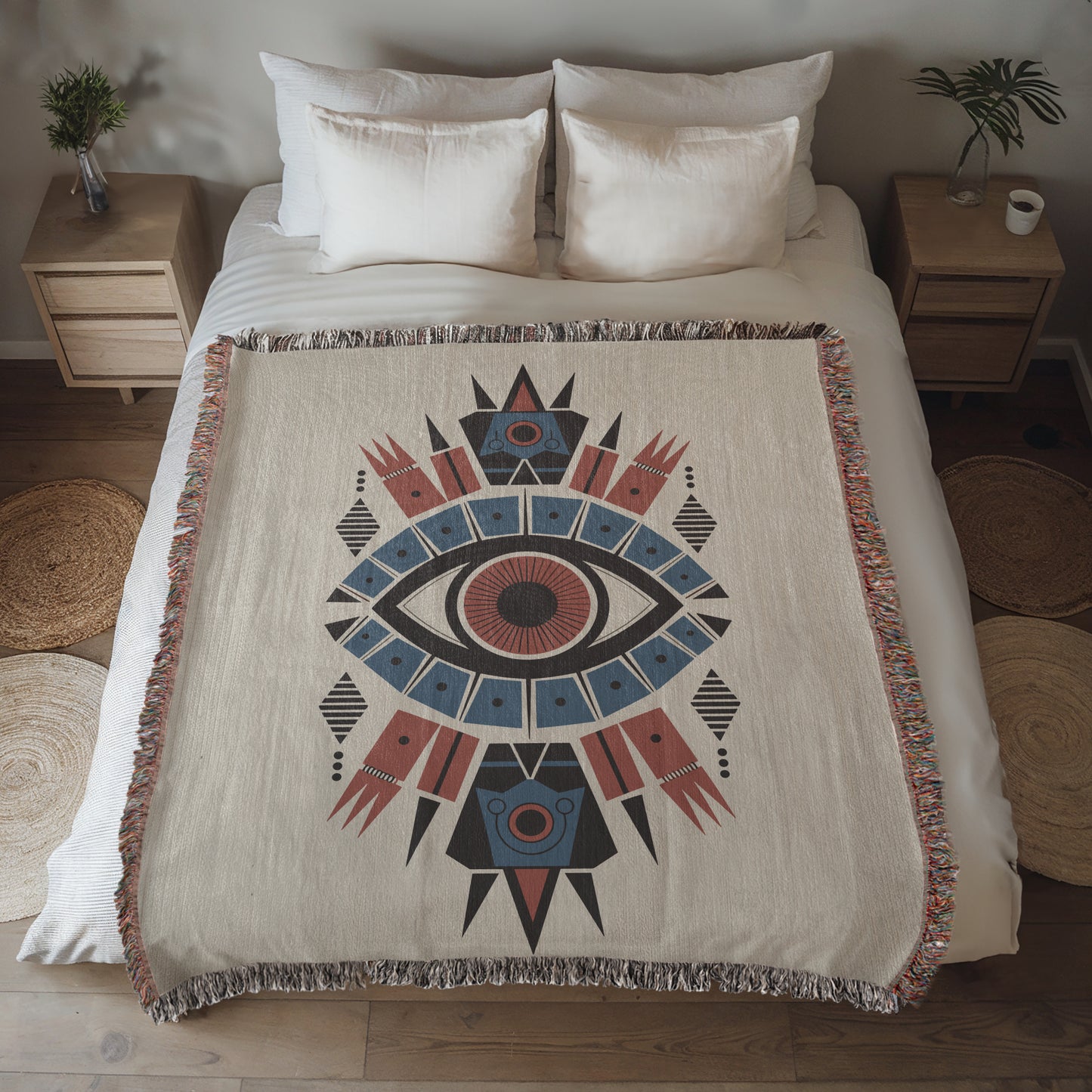 Mystical Eyes Woven Throw Blanket