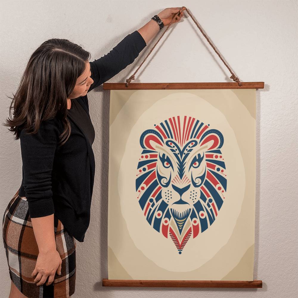 Tribal Lion Hanging Wall Tapestry