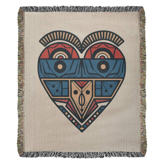 Cozy Heart Woven Throw Blanket