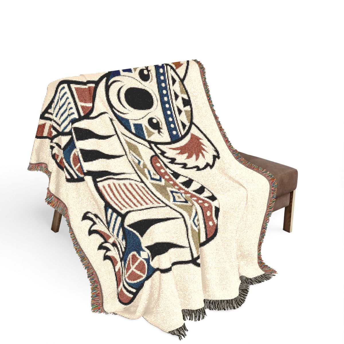 Geometric Koala Woven Throw Blanket